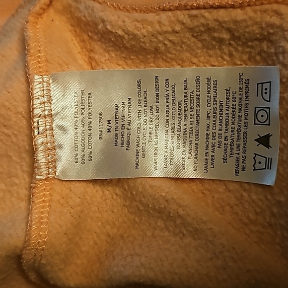 Hurley Peach Printed Pullover Crew Neck Long Sleeve Sweater Size Medium - Picture 4 of 4